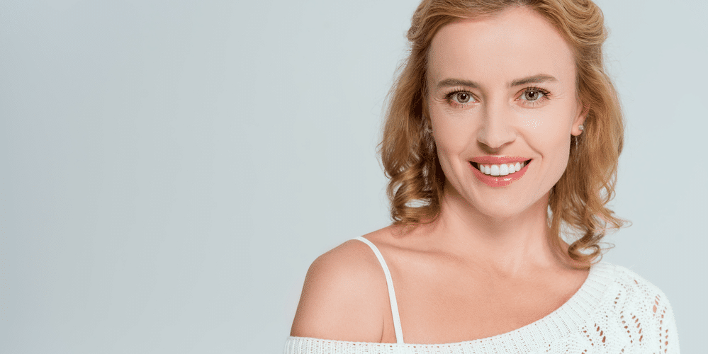 Woman After Microneedling Treatment